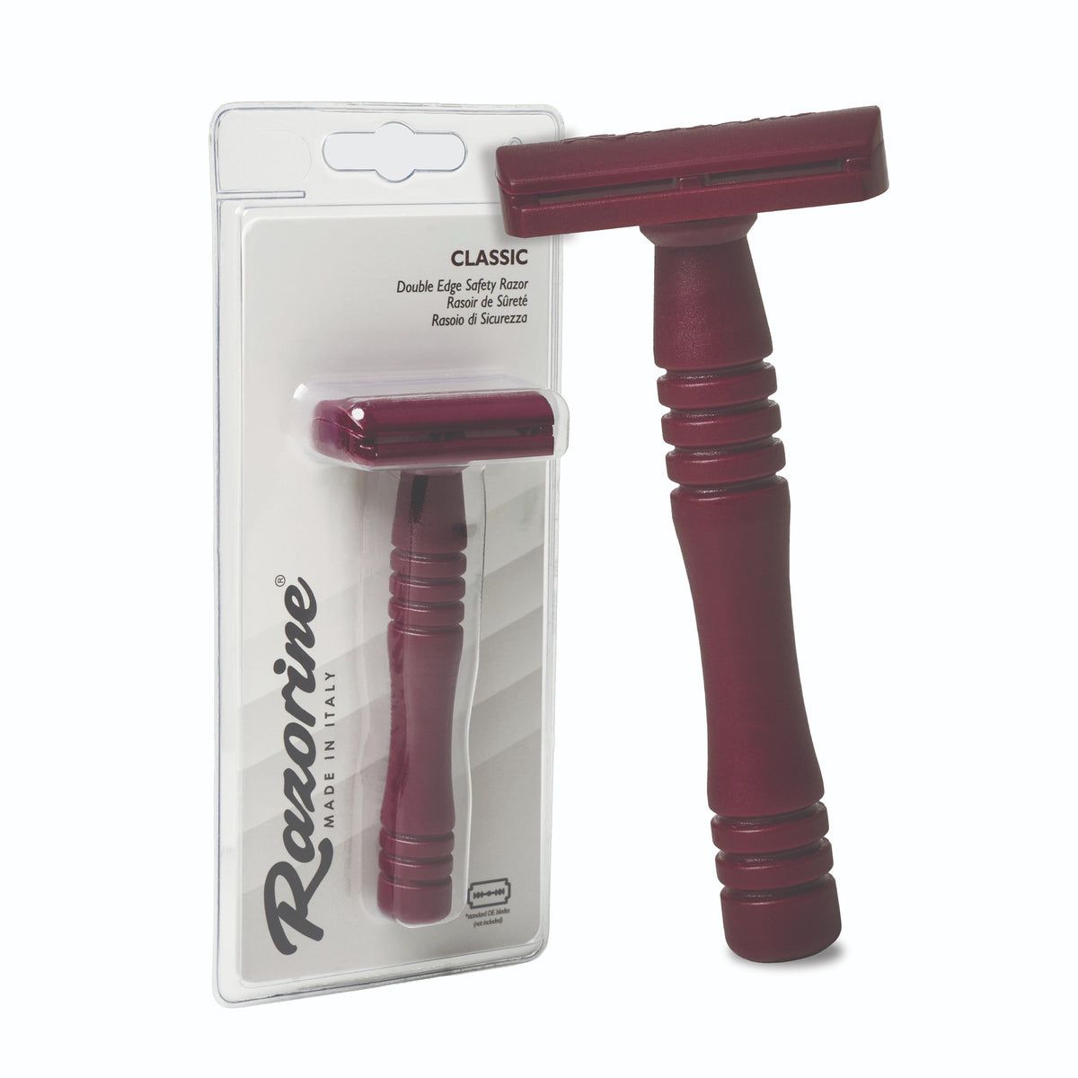 Rasoio Double Edge Closed Comb Classic Red Marsala Razorine 21002
