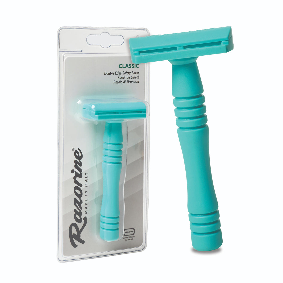 Rasoio Double Edge Closed Comb Classic Turquoise Island Razorine 21004