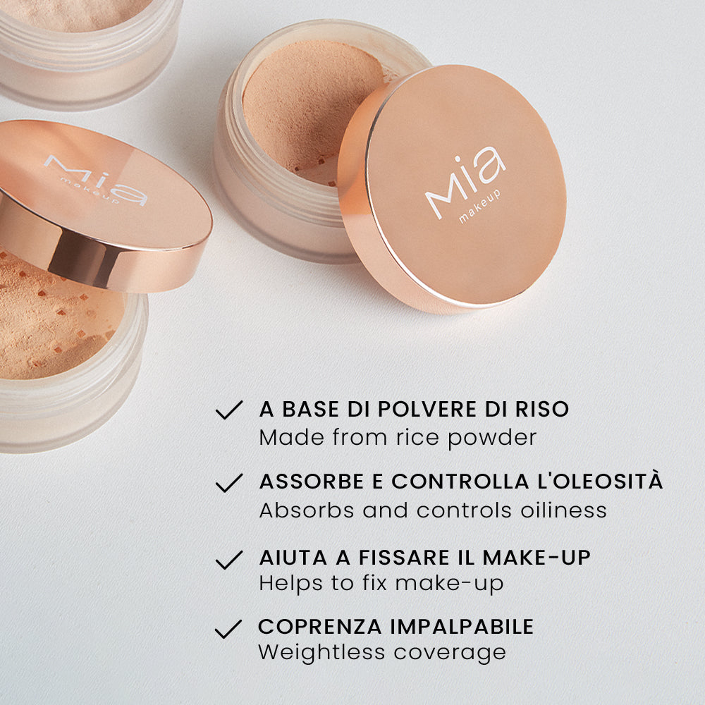Loose Powder Cipria in Polvere Satin CC008 Mia Makeup