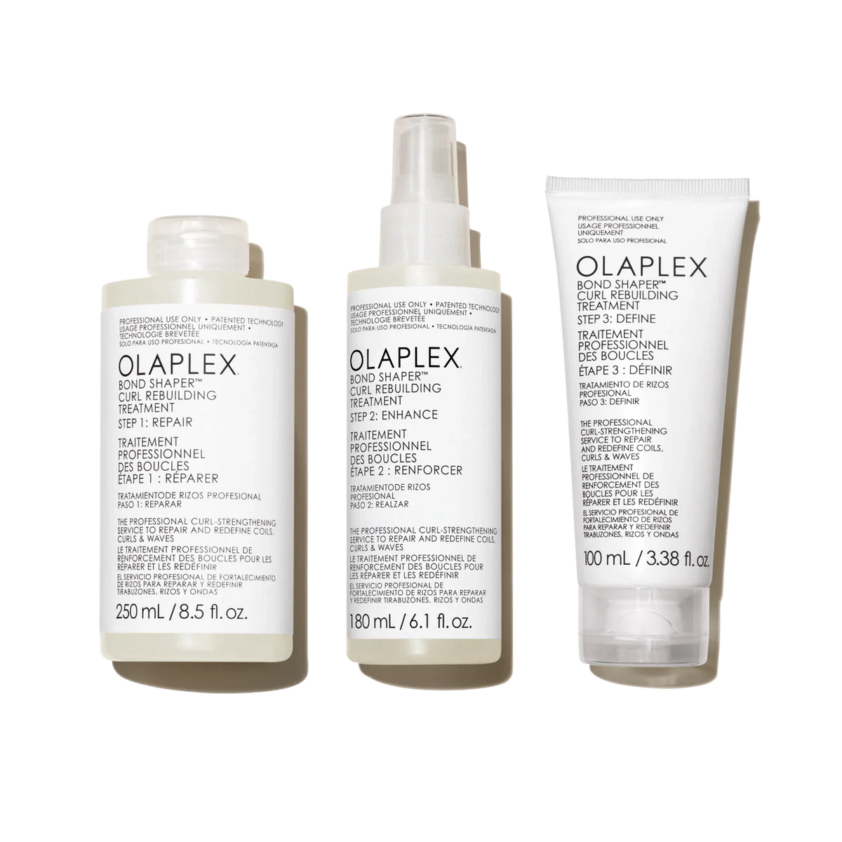 Olaplex Bond Shaper Curl Rebuilding Treatment Step 1/2/3
