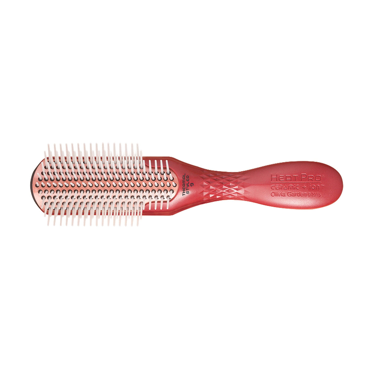 Spazzola per capelli Olivia Garden Thermal Styler 9 file spilli bianchi