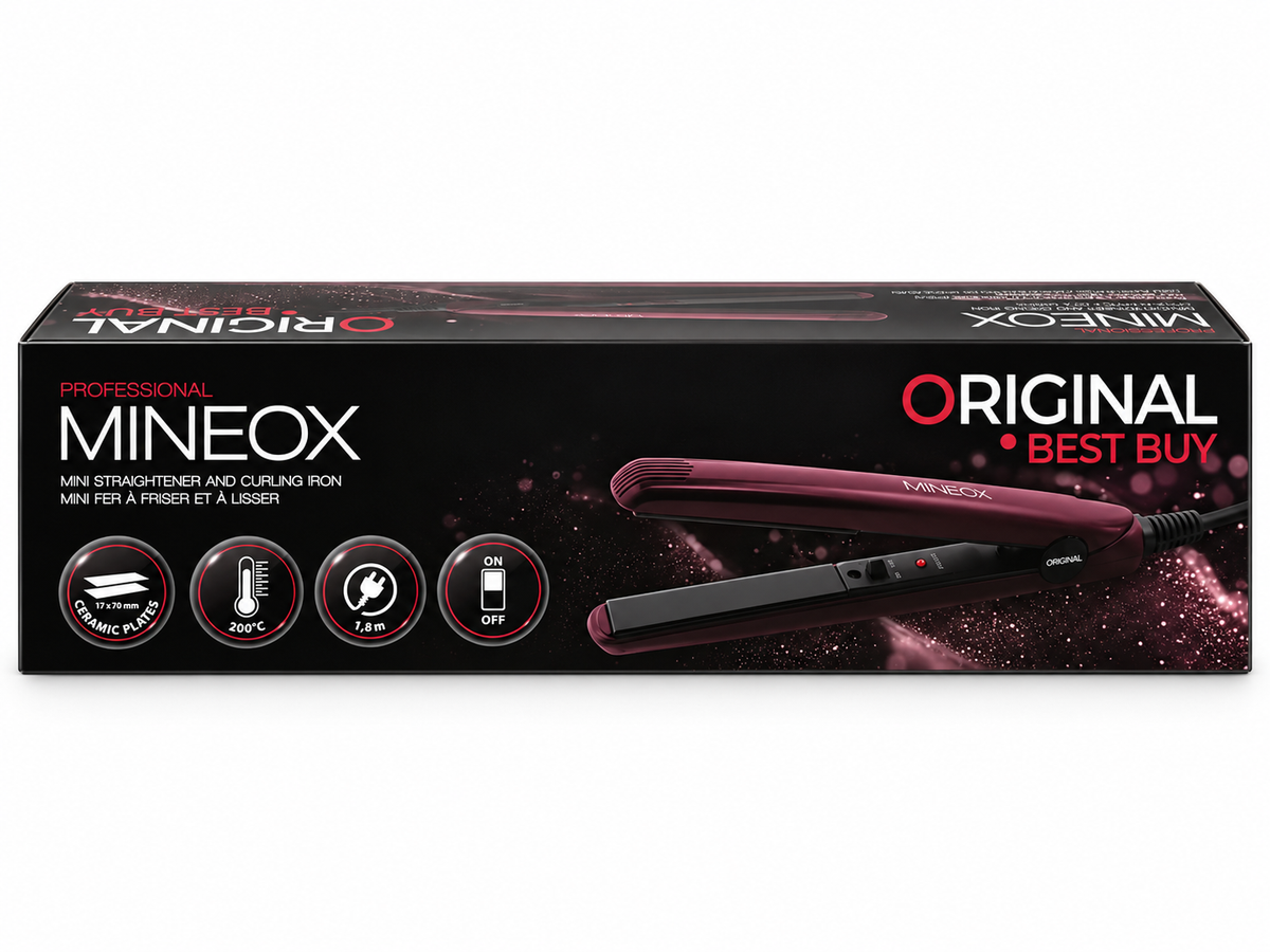 Mini Piastra per capelli Mineox Black Jam 200 gradi 22 W