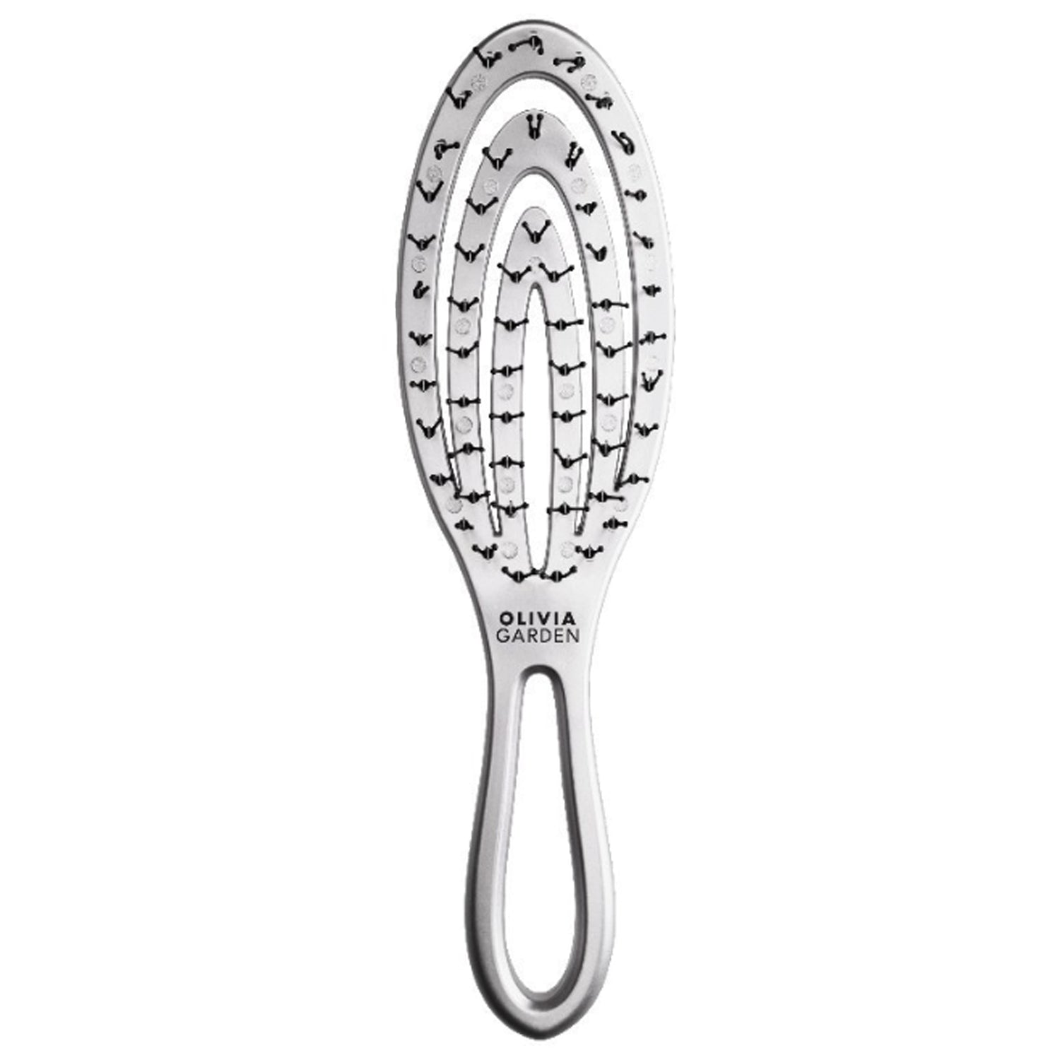 Spazzola Ovale Piccola Holiday Frozen Olivia Garden Argento Metal