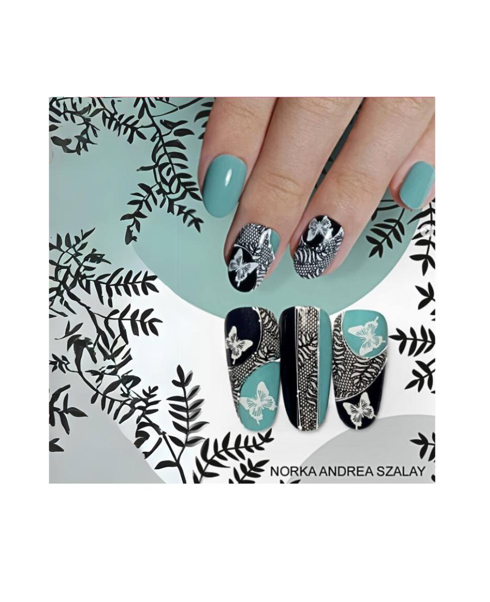 Piastra per Stamping Gothanical Foglie 136 Moyra 6 cm X 12 cm