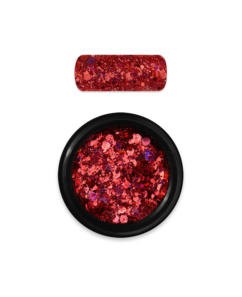 Decorazioni Nail Art Holo Glitter Mix n. 11 Red Moyra