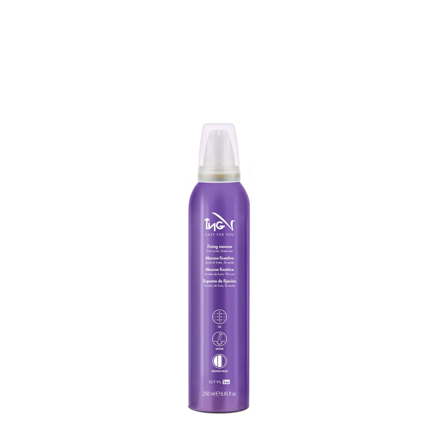 Mousse fissativa Fixing tenuta media Vegan 250 ml StylIng