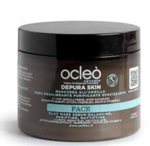 Maschera Argilla Sebo Equilibrante Purificante Depura Skin – Ocleo Advanced 500 ml