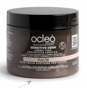 Crema Viso Protettiva Lenitiva Pelli Sensibili Sensitive Derm – Ocleo Advanced 500 ml