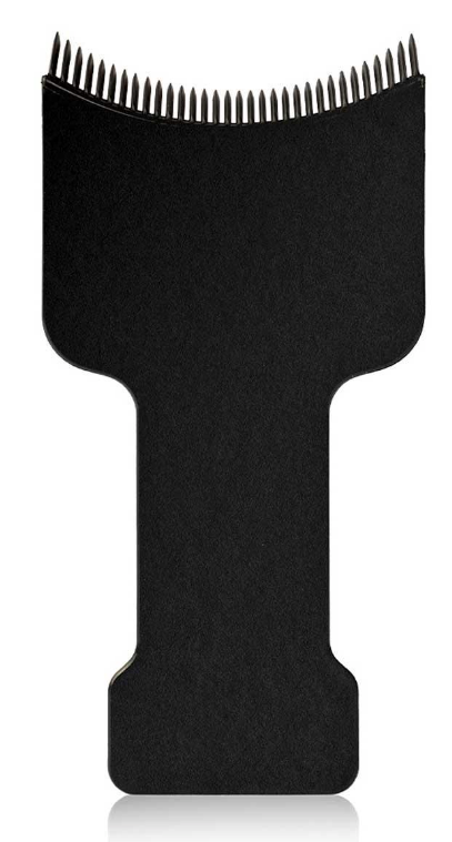 Spatola Meches dentata Nera 9,5 x 9,5 cm