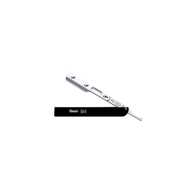 Rasoio Focus Slim AL R28 Manico Alluminio Nero mezza lama