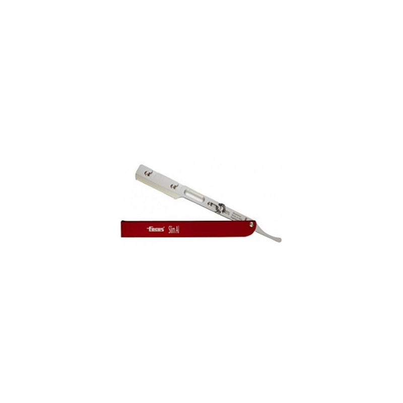 Rasoio Focus Slim AL R28 Manico Alluminio Rosso mezza lama