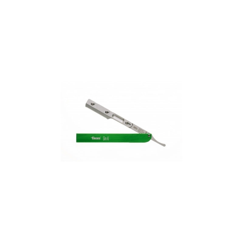 Rasoio Focus Slim AL R28 ManicoAlluminio Verde mezza lama
