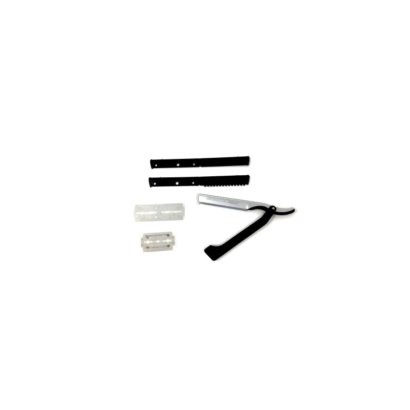Rasoio Shavette Manico PlasticaNero + Supporto Lame In alluminio Dovo 2