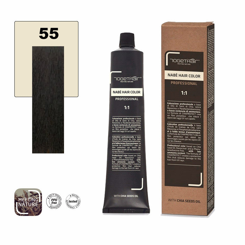 Nabe’ Hair Color Vegan nr. 55 Castano Chiaro Togethair 100 ml
