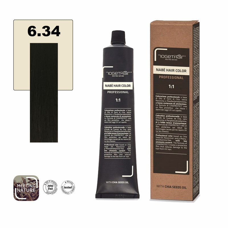 Nabe’ Hair Color nr. 6.34 Biondo Scuro Dorato Rame Togethair 100 ml