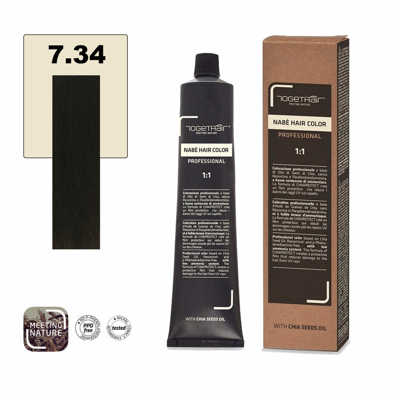 Nabe’ Hair Color nr. 7.34 Biondo Dorato Rame Togethair 100 ml
