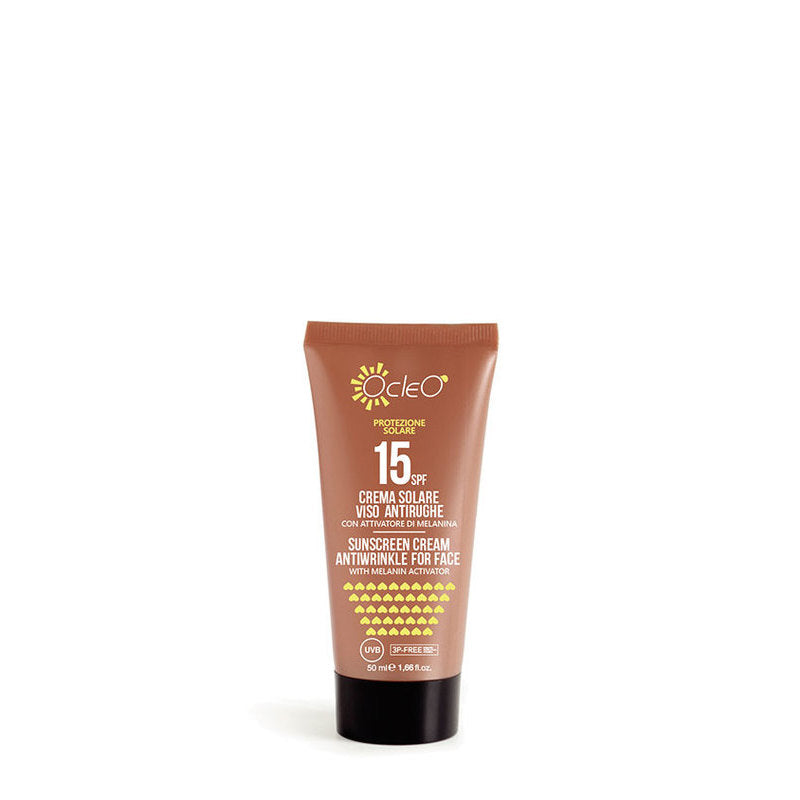 Crema Solare Viso Antirughe 15 SPF Ocleo 50 ml