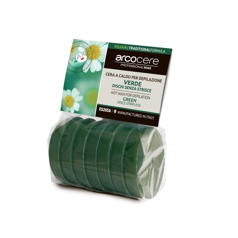 I dischi Velour Cera a Caldo Verde 250 ml.