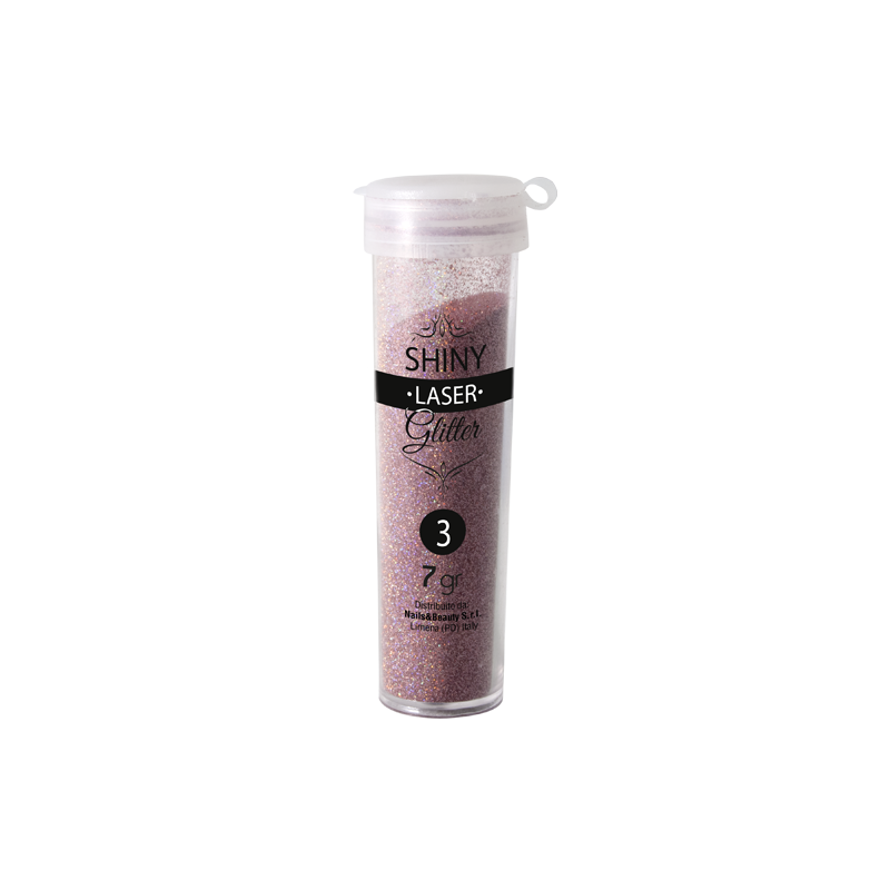Shiny Laser Glitter n 03 rosa hologram 7 gr