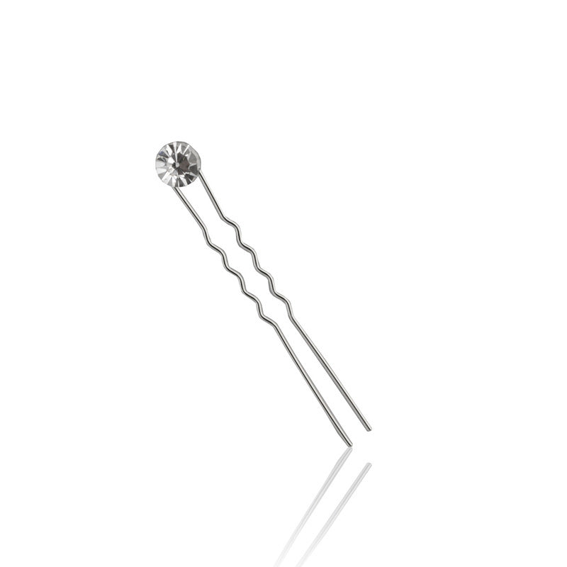Forcina strass bianco tipo Zircone laterale Lab