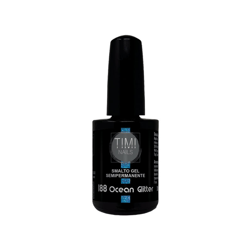 TN Smalto Gel Semipermanente nr. 188 Ocean Glitter 14 ml.