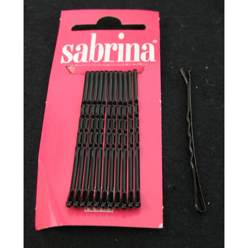 Molletta Sabrina lunga nera display 12 pz