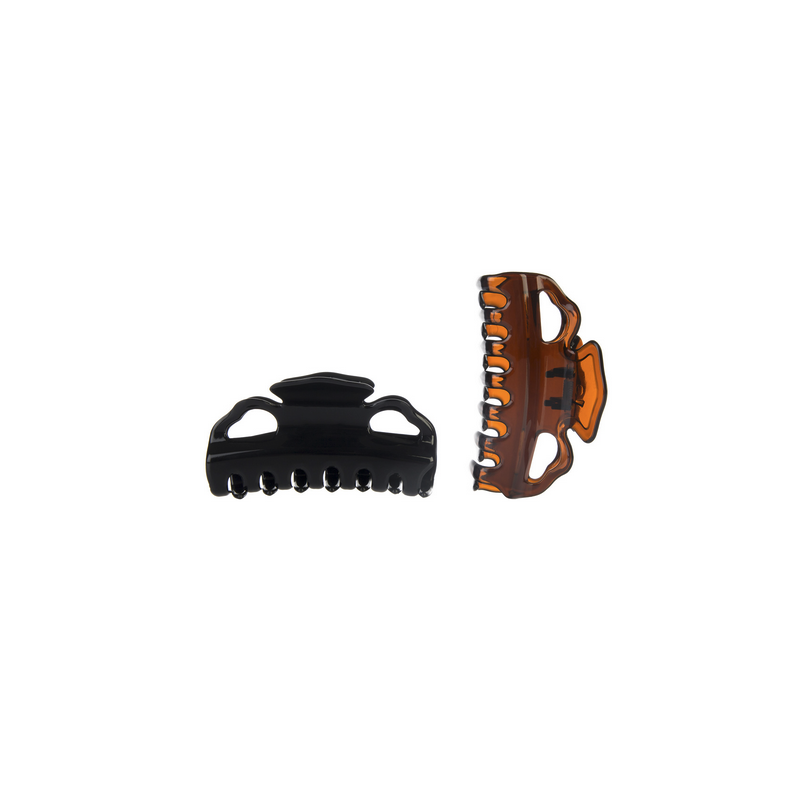 Pinza per capelli tartaruga / nera  Y920