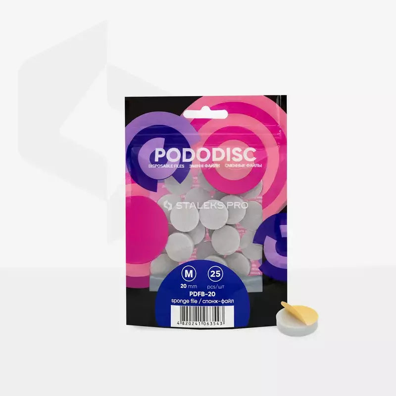 PodoDisc Spugna Lucidante Misura M 20 mm Staleks Pro busta 25 pz.