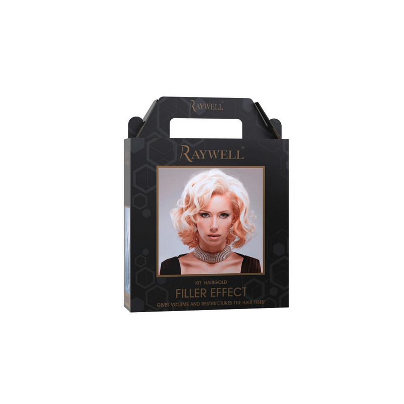 Kit Hair Gold Filler Effect effetto Volume 3 fl x 150 ml Raywell