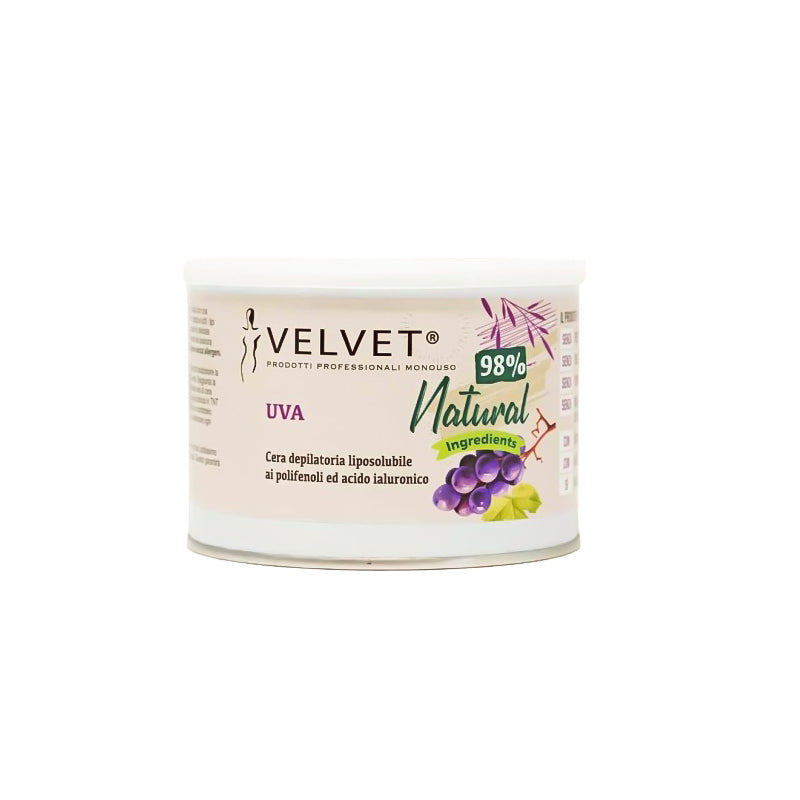 Cera Epilatoria Professionale UVA Velvet 98% Natural Ingredients 400 ml