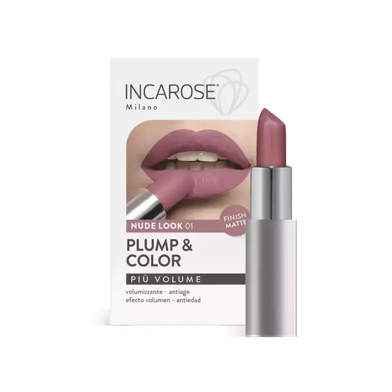 Rossetto Plump & Color Piu Volume Incarose 01