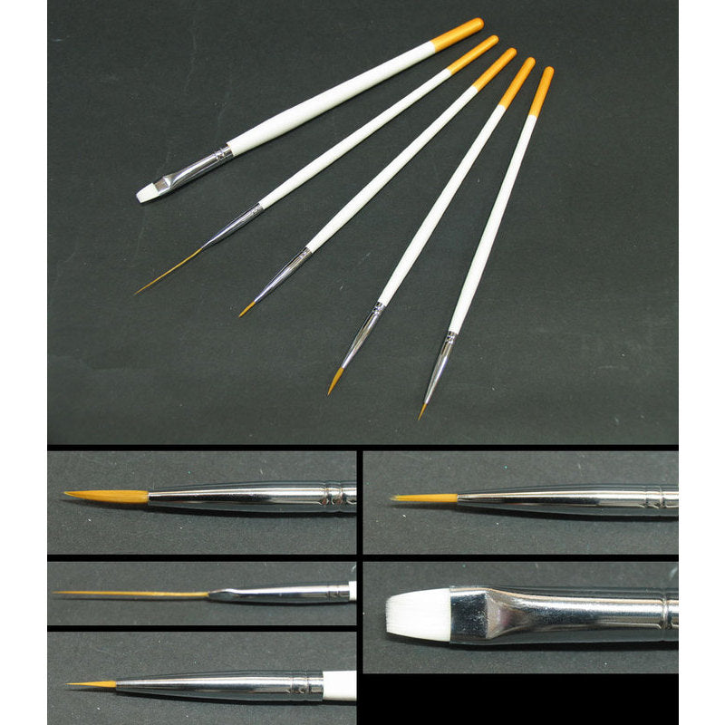 Set 5 pennelli per nail art