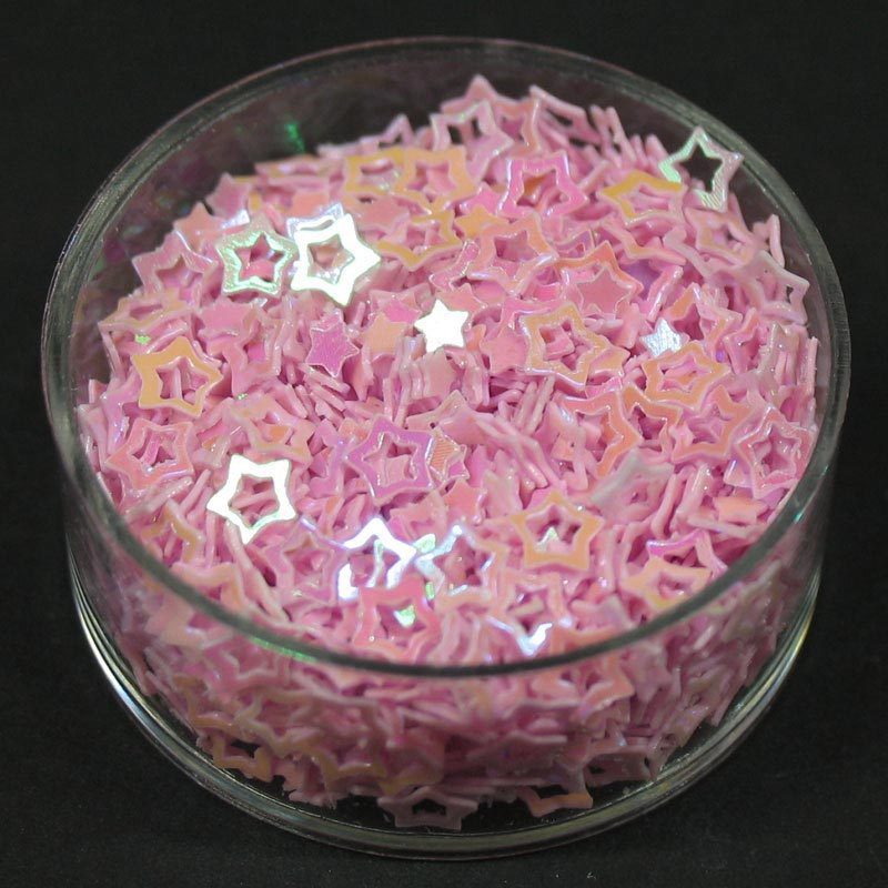 Decori ultrasottili stelle traforate rosa chiaro MY vasetto