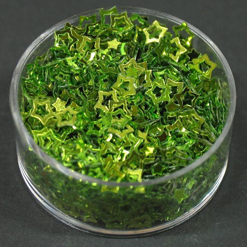 Decori ultrasottili stelle traforate verde MY vasetto