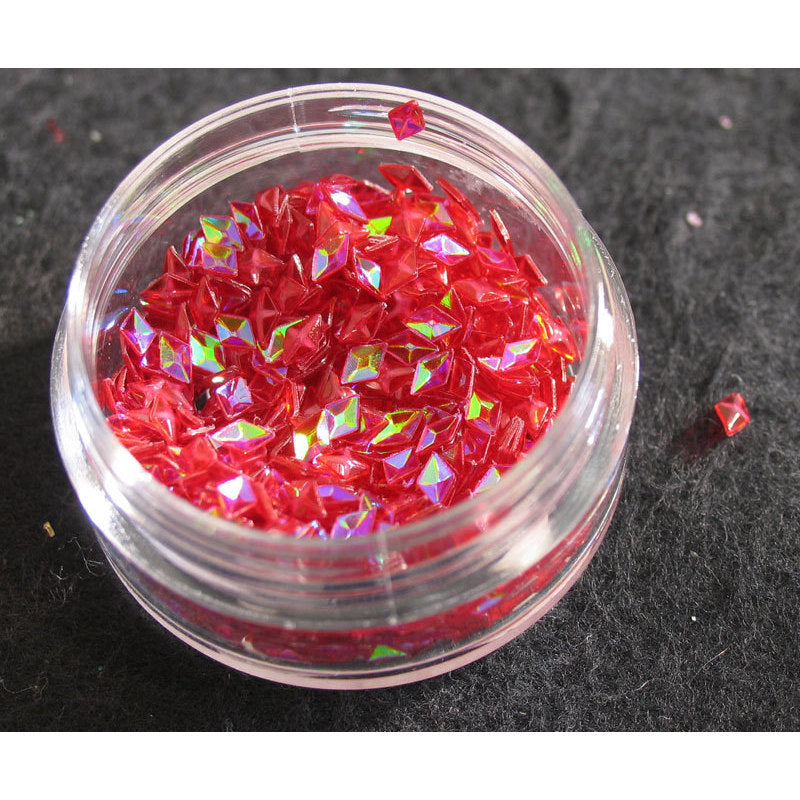 Decoro a rilievo diamante rosso scuro