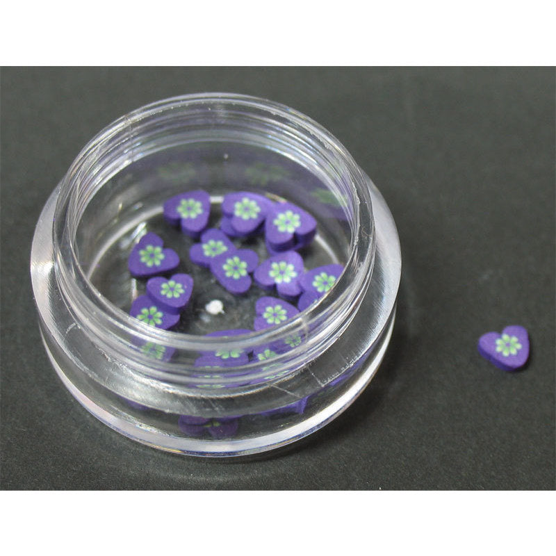 Decoro motivo cuore con fiore 3D viola LP cod. 7046