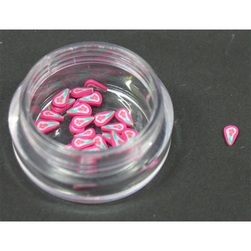 Decoro motivo goccia 3D rosa LP cod. 7056