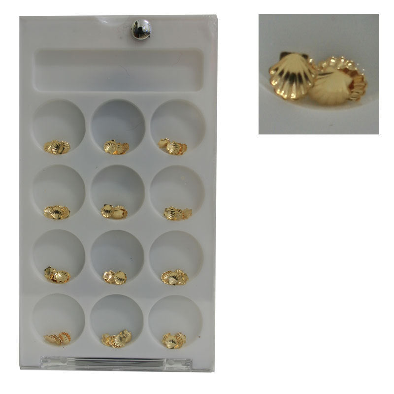Decoro unghie Beauty nail Conchiglia Grande Oro ASN1