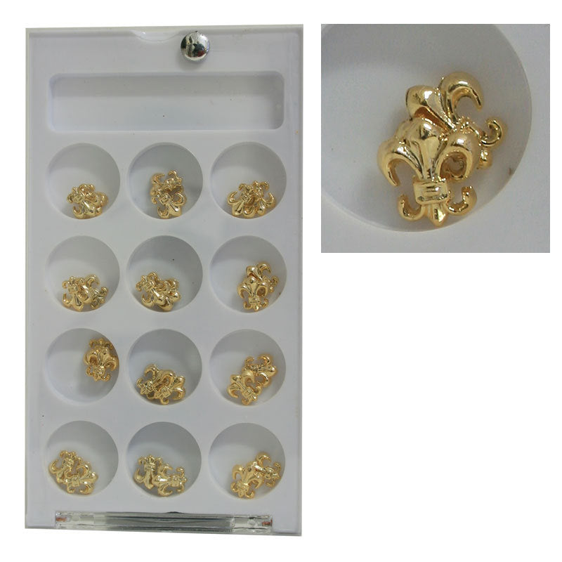 Decoro unghie Beauty nail Giglio Oro Lucido ASN11