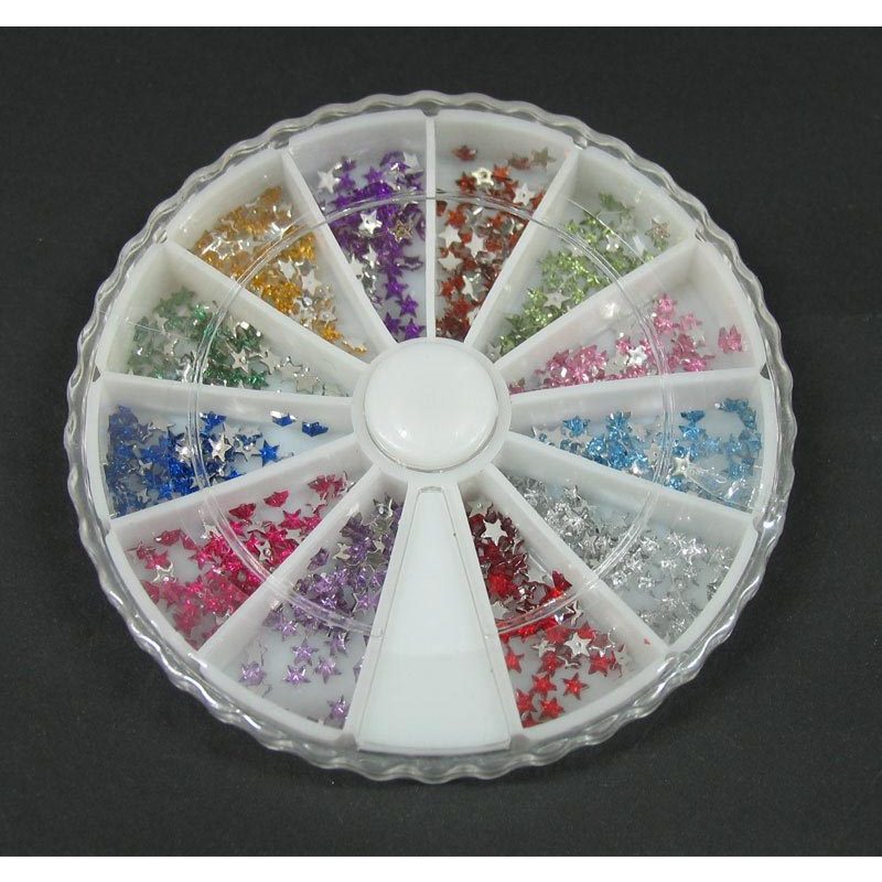 Kit ruota 600 brillantini decoro unghie stelle SBox-5