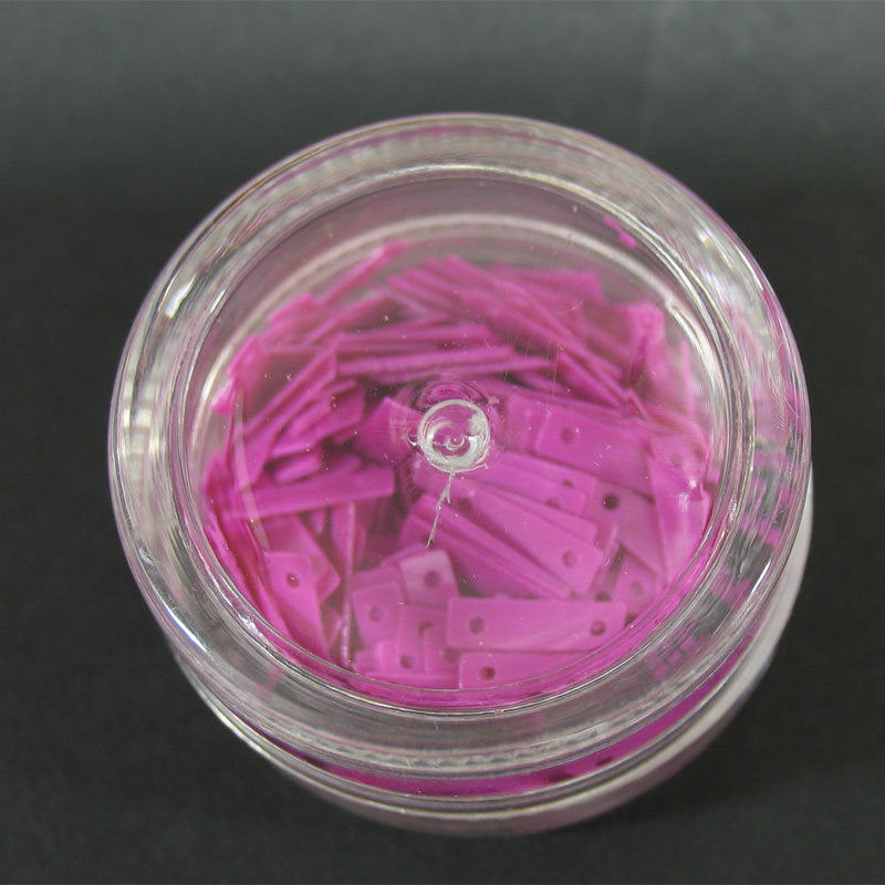 Decori per unghie rettangoli forati fucsia