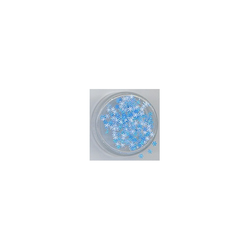 Decori unghie mini fiori a rilievo bombati azzurri LP