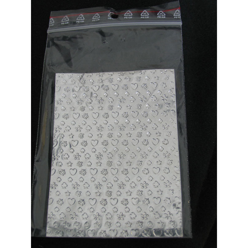 Sfoglia decoro per nail art argentata cod. QS_2991