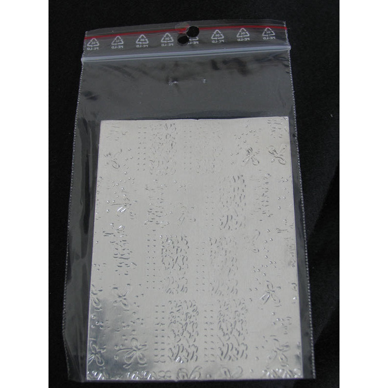 Sfoglia decoro per nail art argentata cod. QS_3007