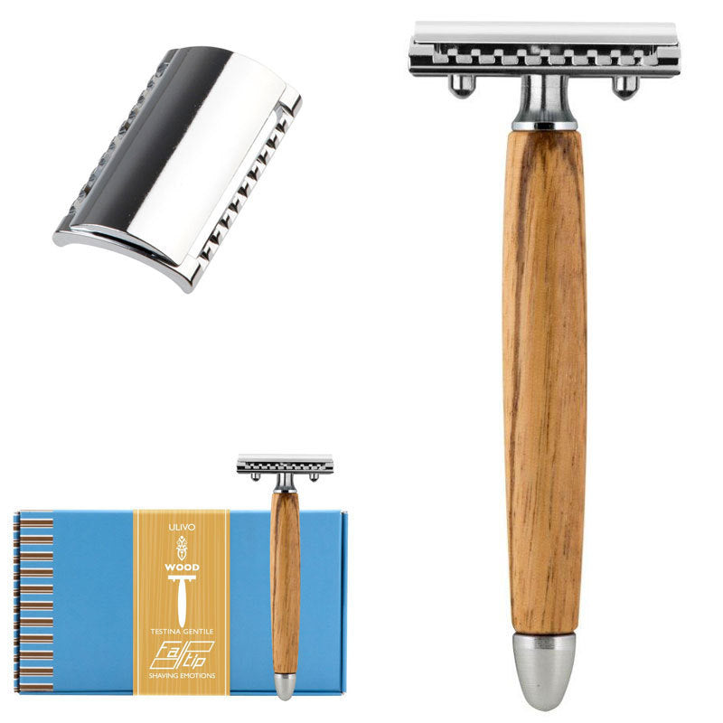 Rasoio di sicurezza Wood ManicoUlivo Testina Gentile PC Fatip 42131