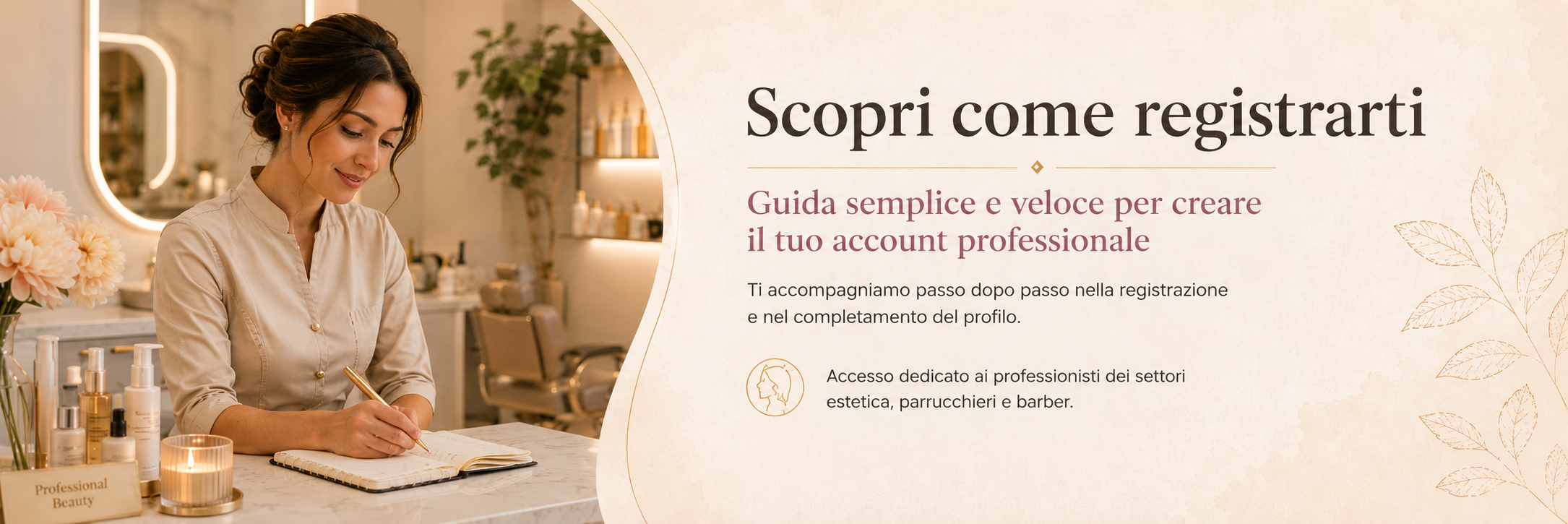 Guida alla registrazione per professionisti