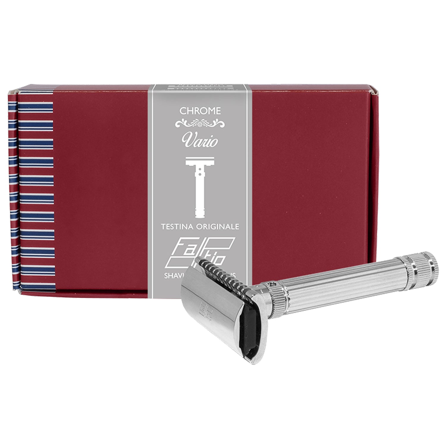 Rasoio Double Edge Acciaio Cromato Reg.Testa Originale Fatip Vario 42196