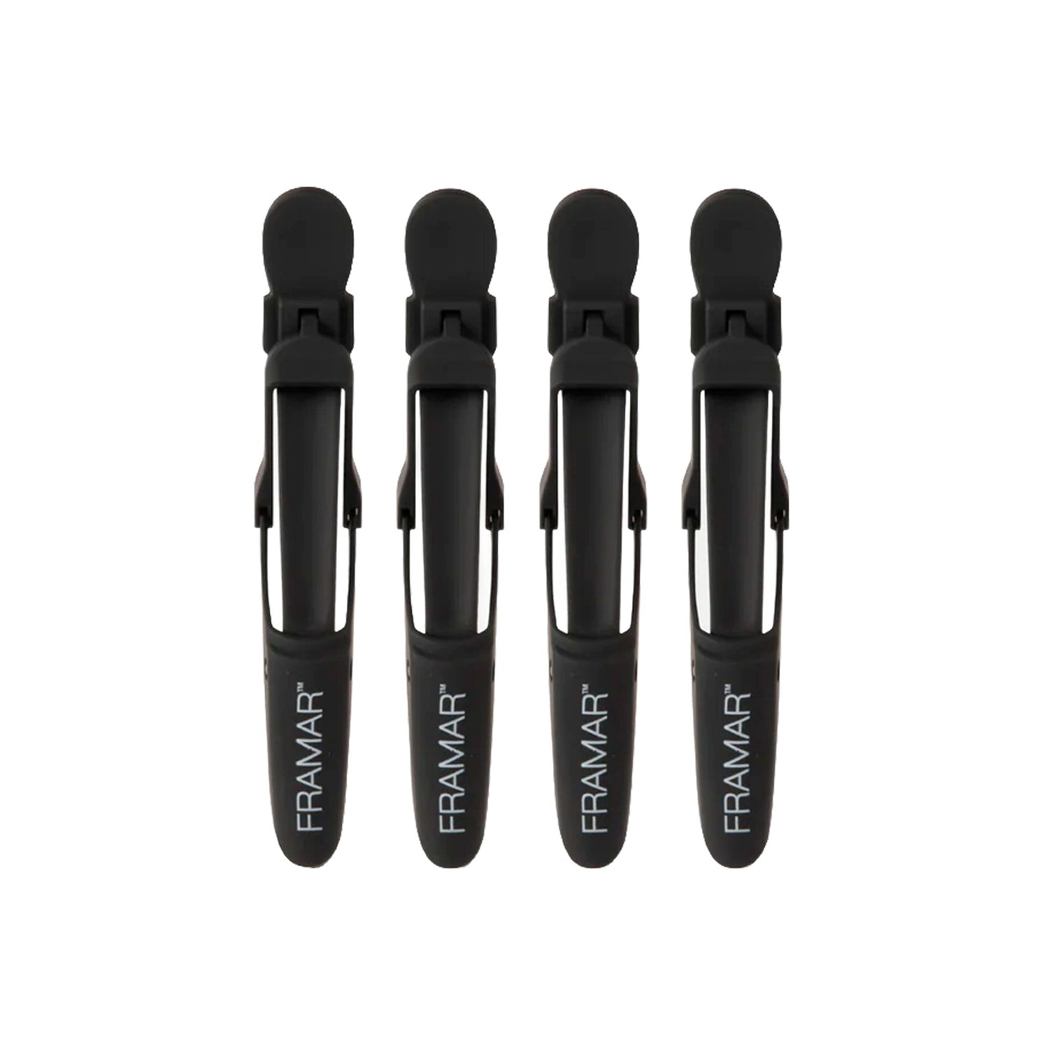 Fermacapelli Gommato Gator Grips Nero 4 pezzi Framar