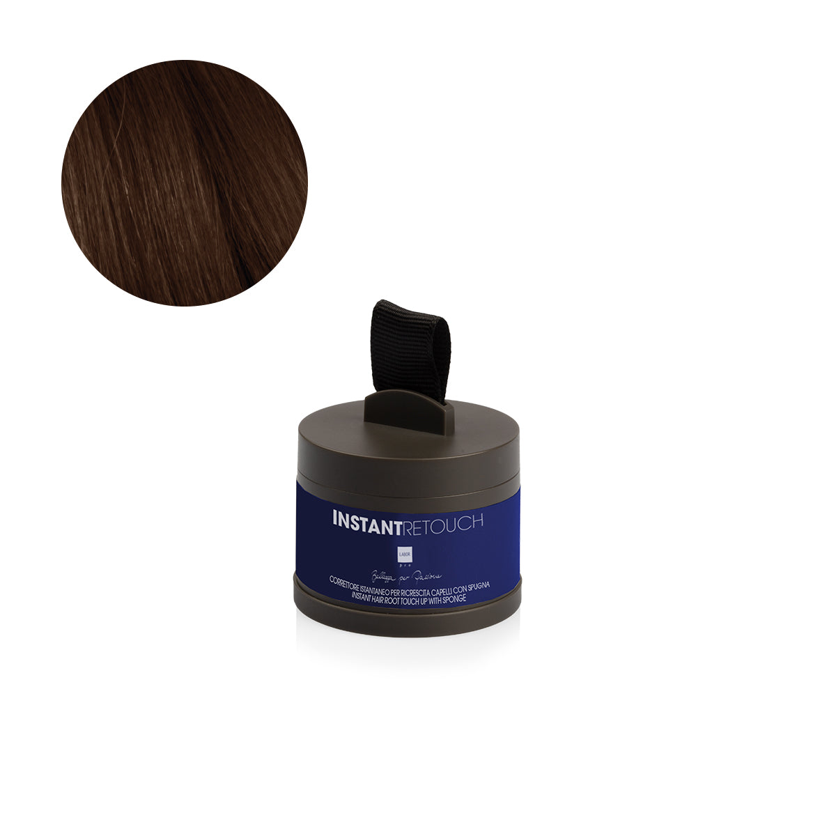 Ombretto con spugna applicatore per ritocco ricrescita Castano Caldo