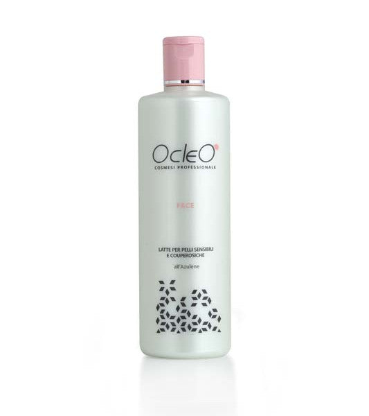 Latte Detergente pelli sensibili Couperosiche Azulene Ocleo 500 ml